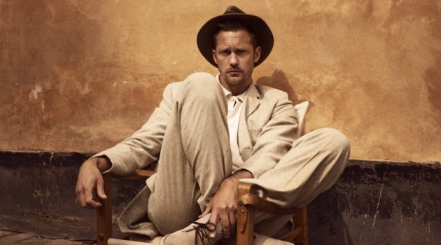 Alexander Skarsgård Fronts Clarks Fall '19 Campaign Embracing neutrals, Alexander Skarsgård dons desert boots for Clarks' fall-winter 2019 campaign.