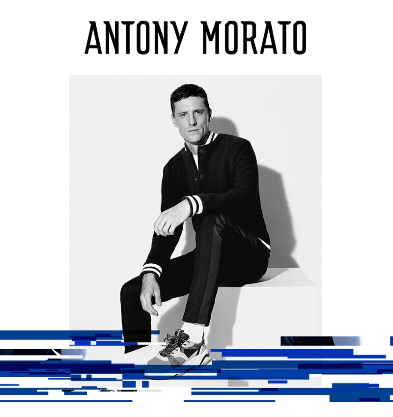 A sporty but smart vision, George Barnett stars in Antony Morato's fall-winter 2019 campaign.