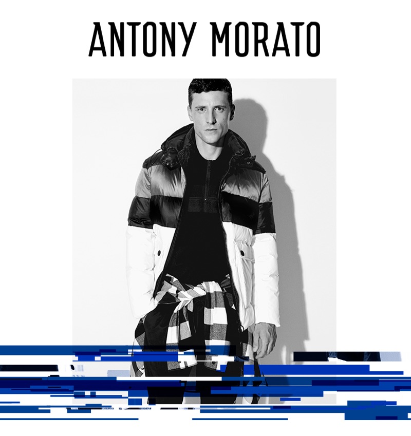 Going sporty, George Barnett fronts Antony Morato's fall-winter 2019 campaign.