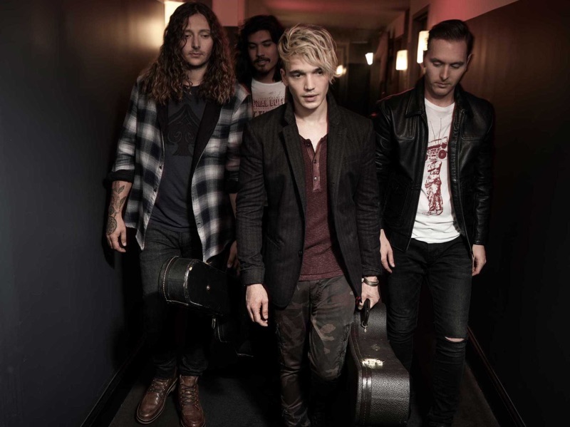 Dressed in John Varvatos Star USA's latest fashions, Badflower stars in the brand's fall-winter 2019 campaign.