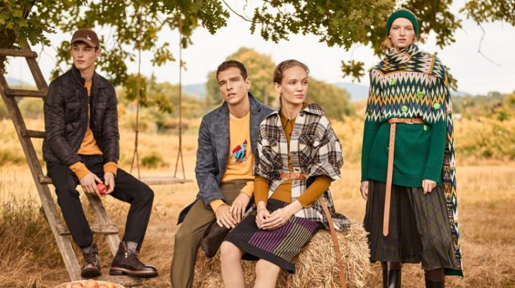 Models Kit Butler, Alexandre Cunha, Adrienne Juliger, and Eva Klímková star in Beymen Club's fall-winter 2019 campaign.