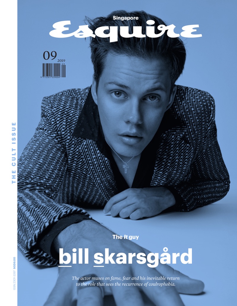 Bill Skarsgård covers the September 2019 issue of Esquire Singapore.