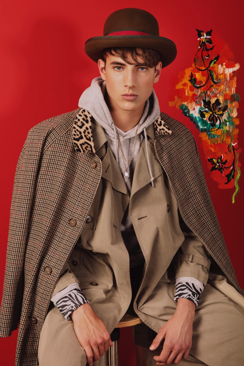 Alessio Azzalini appears in Borsalino's fall-winter 2019 campaign. » Michel, Allen & Alessio Front Borsalino Fall '19 Campaign Alessio Azzalini appears in Borsalino's fall-winter 2019 campaign.