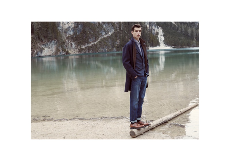 Neiman Marcus enlists Adrien Sahores to model fall-winter 2019 menswear from Brunello Cucinelli.