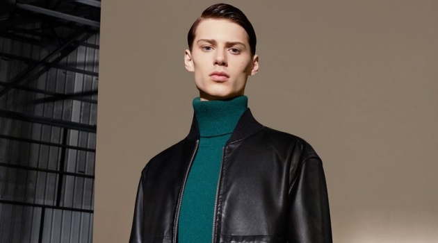 CK Calvin Klein Defines Clean Lines for Fall '19 Campaign Conlan Munari dons a leather jacket and turtleneck sweater for CK Calvin Klein's fall-winter 2019 campaign.