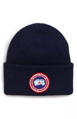 Canada Goose Arctic Disc Toque Beanie - Blue Canada Goose Arctic Disc Toque Beanie - Blue