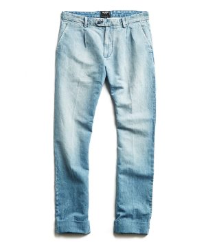 Denim Pleated Cotton Linen Trouser Denim Pleated Cotton Linen Trouser