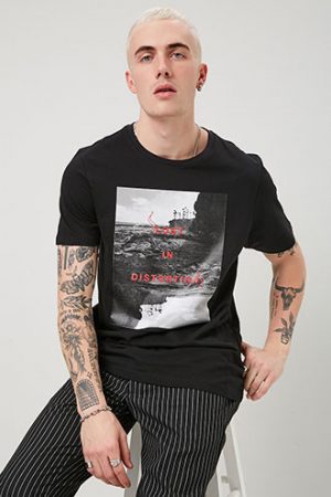 Distortion Graphic Tee at Forever 21 , Black/multi Distortion Graphic Tee at Forever 21 , Black/multi