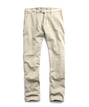 Extra Slim Fit Tab Front Stretch Chino in Khaki Extra Slim Fit Tab Front Stretch Chino in Khaki