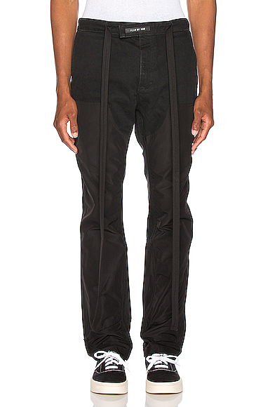 fear of god x nike nylon warm up pants off noir