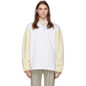 Fear of God White and Beige Long Sleeve Henley Fear of God White and Beige Long Sleeve Henley