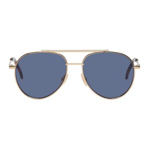 Fendi Gold and Blue FF 0222/S Sunglasses Fendi Gold and Blue FF 0222/S Sunglasses