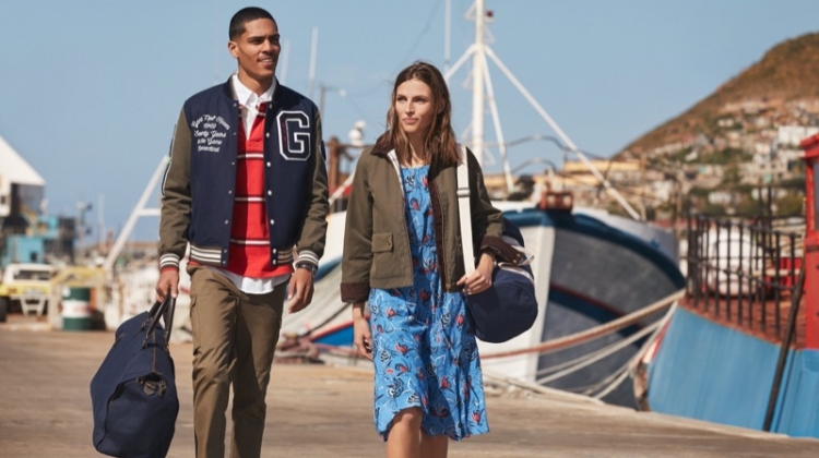 Gant enlists models Geron McKinley and Karlina Caune as the stars of its fall 2019 campaign.