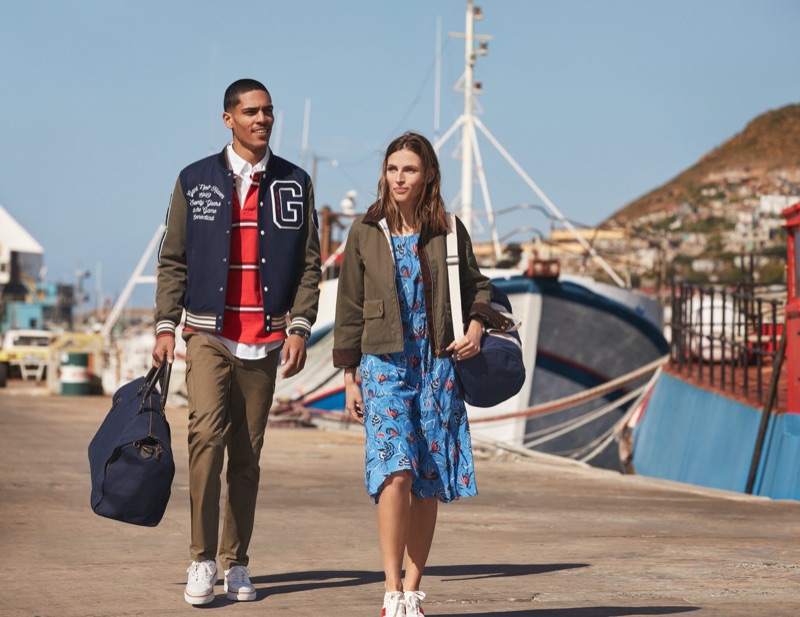 Gant enlists models Geron McKinley and Karlina Caune as the stars of its fall 2019 campaign.
