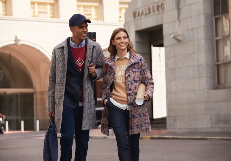 Models Geron McKinley and Karlina Caune star in Gant's fall 2019 campaign.