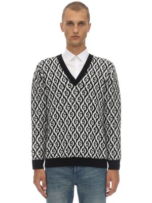 Gg Wool Jacquard Sweater Gg Wool Jacquard Sweater