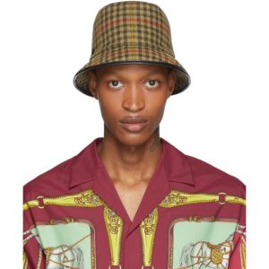 Gucci Beige Plaid Bucket Hat Gucci Beige Plaid Bucket Hat