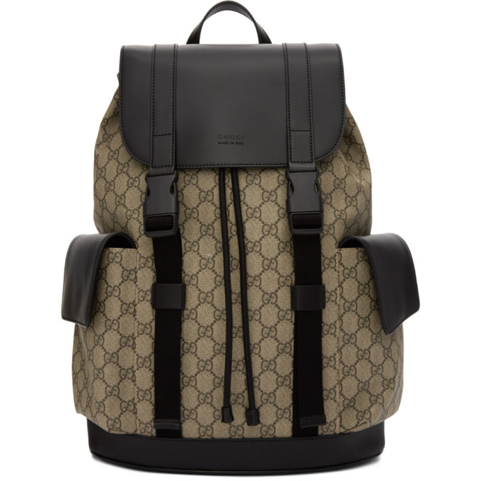 gucci beige gg supreme backpack