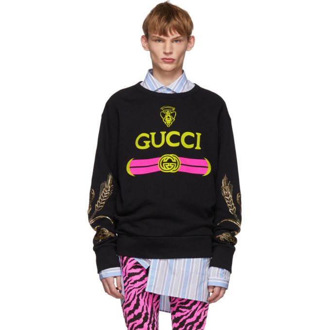 Gucci Black Beaded Sweatshirt | The Fashionisto