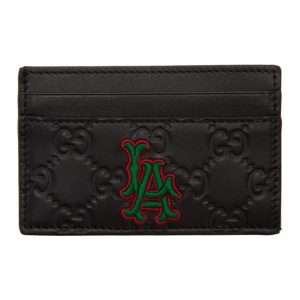 Gucci Black LA Angels Edition GG Card Holder Gucci Black LA Angels Edition GG Card Holder