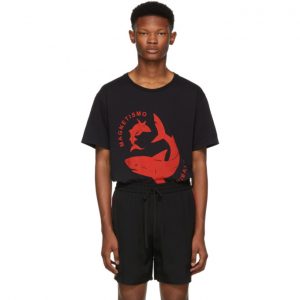 Gucci Black Magnetismo Animale Shark T-Shirt Gucci Black Magnetismo Animale Shark T-Shirt