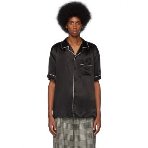 Gucci Black Print Back Bowling Shirt Gucci Black Print Back Bowling Shirt