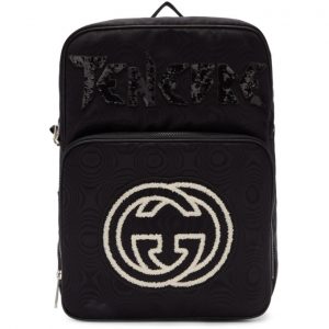 Gucci Black Tenebre Patch Backpack Gucci Black Tenebre Patch Backpack