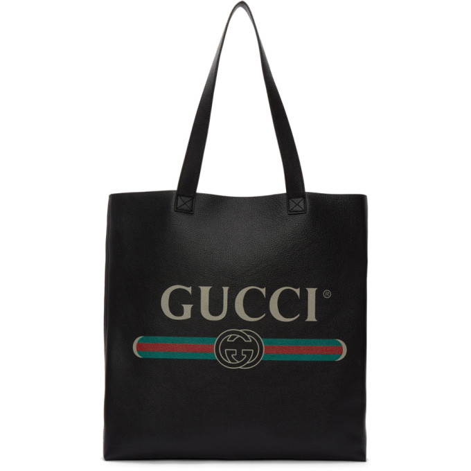 Gucci Black Vintage Logo Tote | The Fashionisto