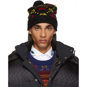 Gucci Black and Yellow Wool Beanie Gucci Black and Yellow Wool Beanie