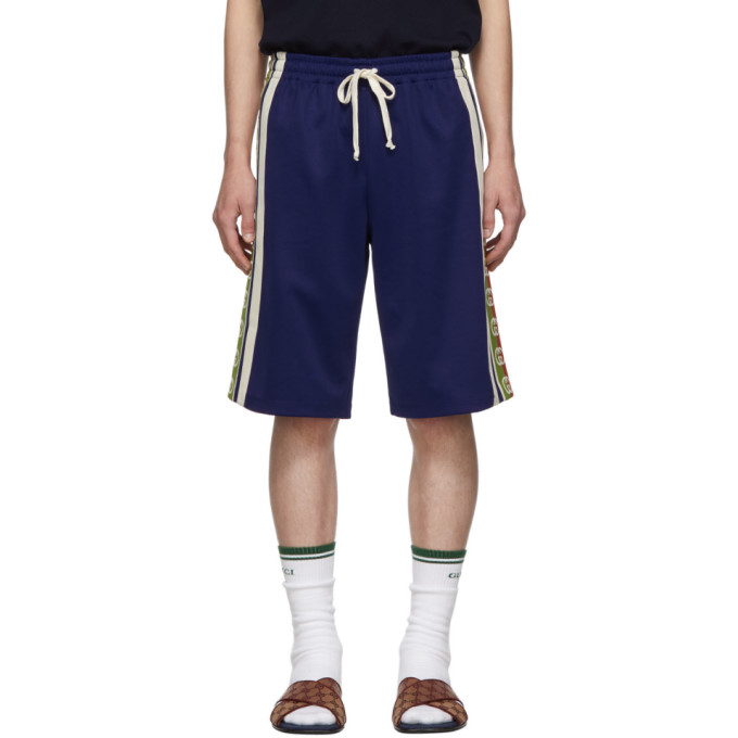 blue gucci shorts