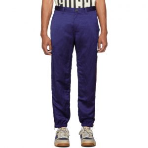Gucci Blue Satin Solarized Trousers Gucci Blue Satin Solarized Trousers