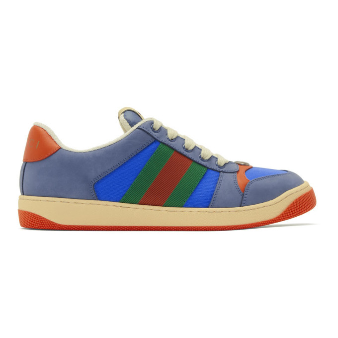 gucci sneakers blue and red