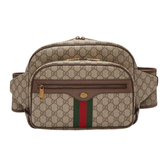 Gucci Brown GG Supreme Ophidia Belt Bag | The Fashionisto