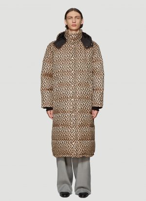 Gucci G Rhombus Padded Coat in Brown size IT - 46 Gucci G Rhombus Padded Coat in Brown size IT - 46