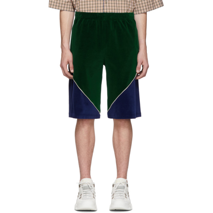 Gucci Green Velvet Shorts | The Fashionisto