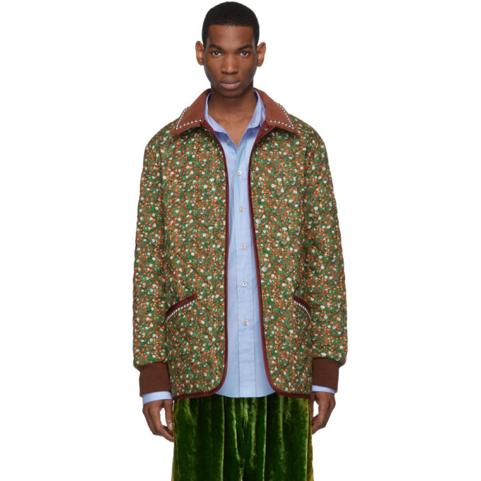 Gucci Green & Orange Flower ‘Chateau Marmont’ Jacket | The Fashionisto