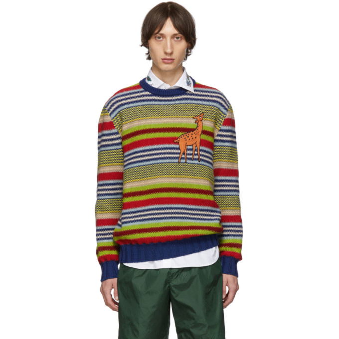 Gucci Multicolor Deer Sweater | The Fashionisto