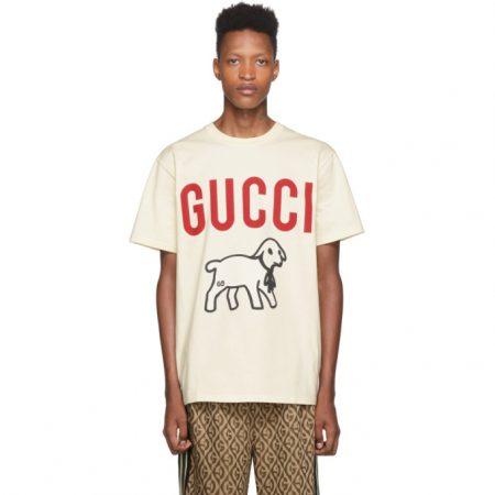 Gucci Off-White Printed T-Shirt | The Fashionisto