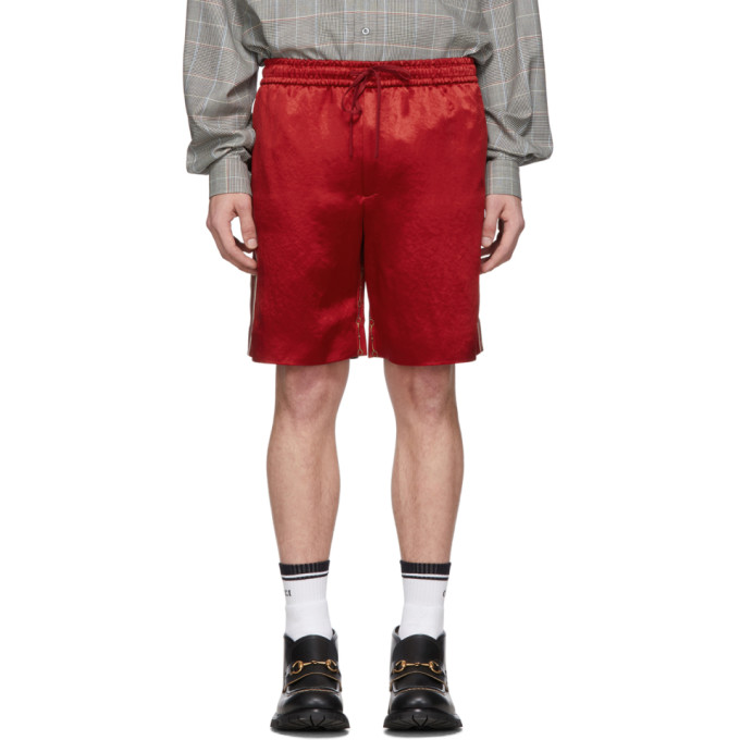 Gucci Red Chain Silk Shorts | The Fashionisto