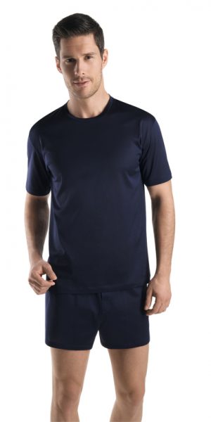 HANRO Cotton Sporty Crewneck T-Shirt - White M - 73511 HANRO Cotton Sporty Crewneck T-Shirt - White M - 73511