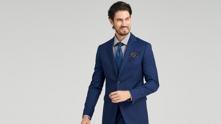 Indochino Hartford Fineline Blue Suit