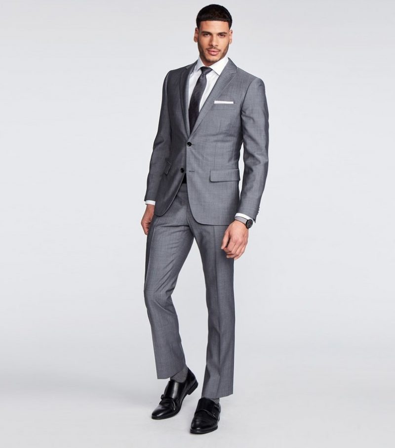 Indochino Hamilton Sharkskin Gray Suit