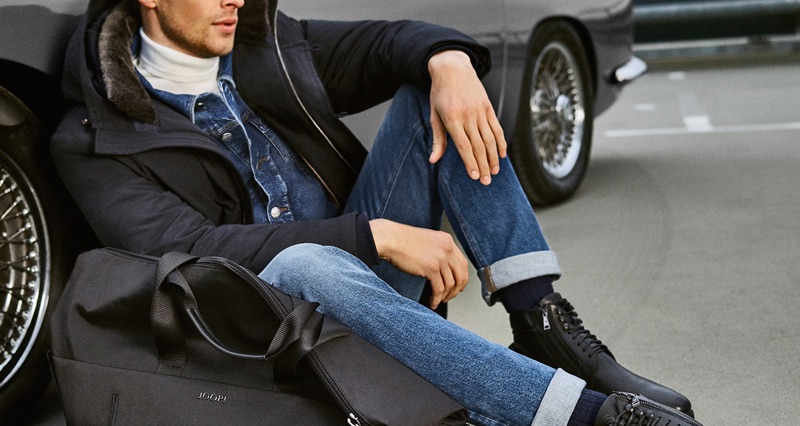 British model Edward Wilding stars in JOOP! Jeans' fall-winter 2019 campaign.