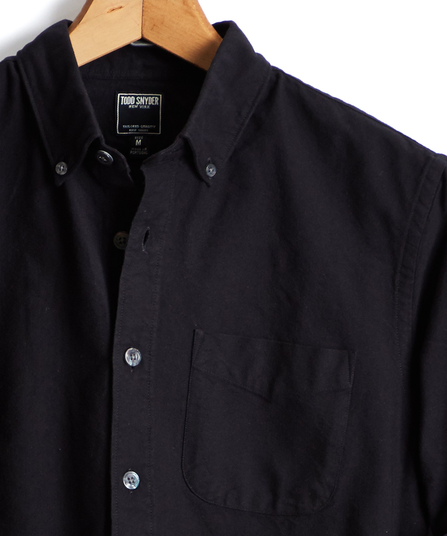 Japanese Selvedge Oxford Button Down Shirt in Black | The Fashionisto