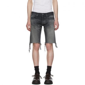 John Elliott Black Denim The Cast 2 Shorts John Elliott Black Denim The Cast 2 Shorts