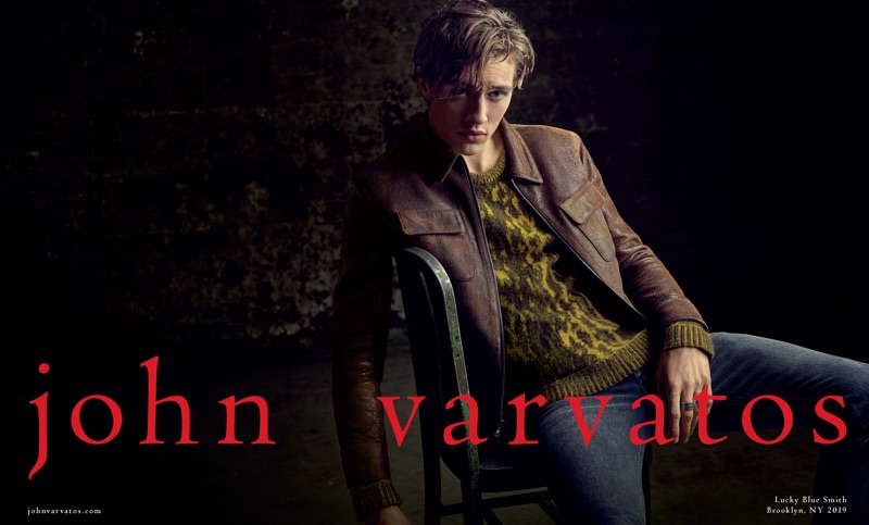 Billy Kidd photographs Lucky Blue Smith for John Varvatos' fall-winter 2019 campaign.