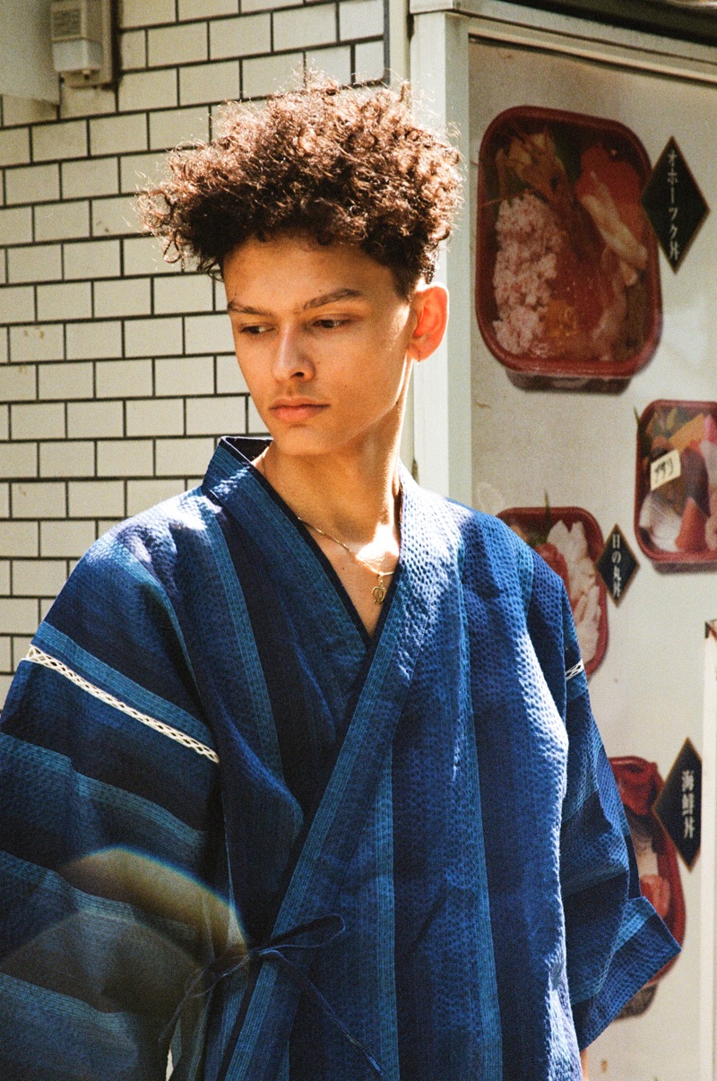 Kai wears kimono Loft.