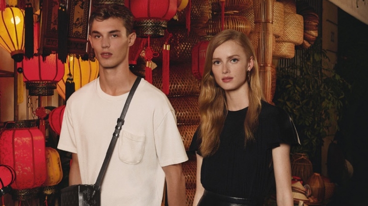 Kit Butler and Rianne van Rompaey front Louis Vuitton's Spirit of Travel campaign.