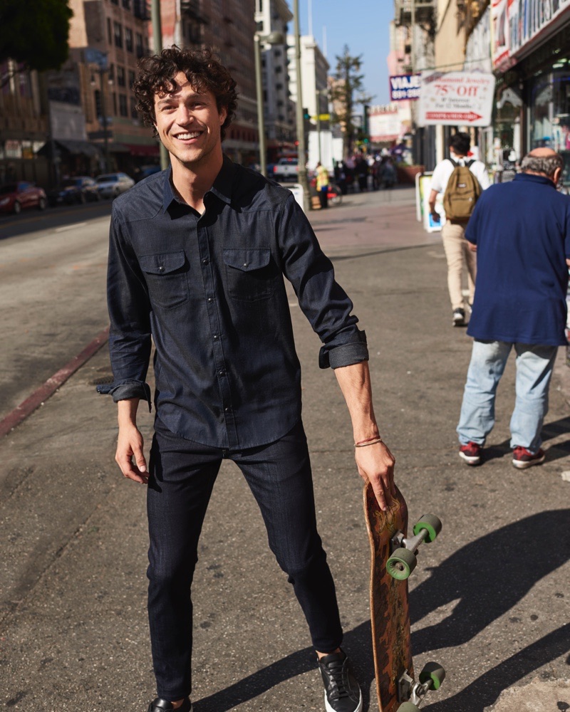 Model Miles McMillan stars in Lucky Brand's fall-winter 2019 campaign.