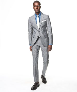 Made in the USA Sutton Linen Jacket in Grey Made in the USA Sutton Linen Jacket in Grey